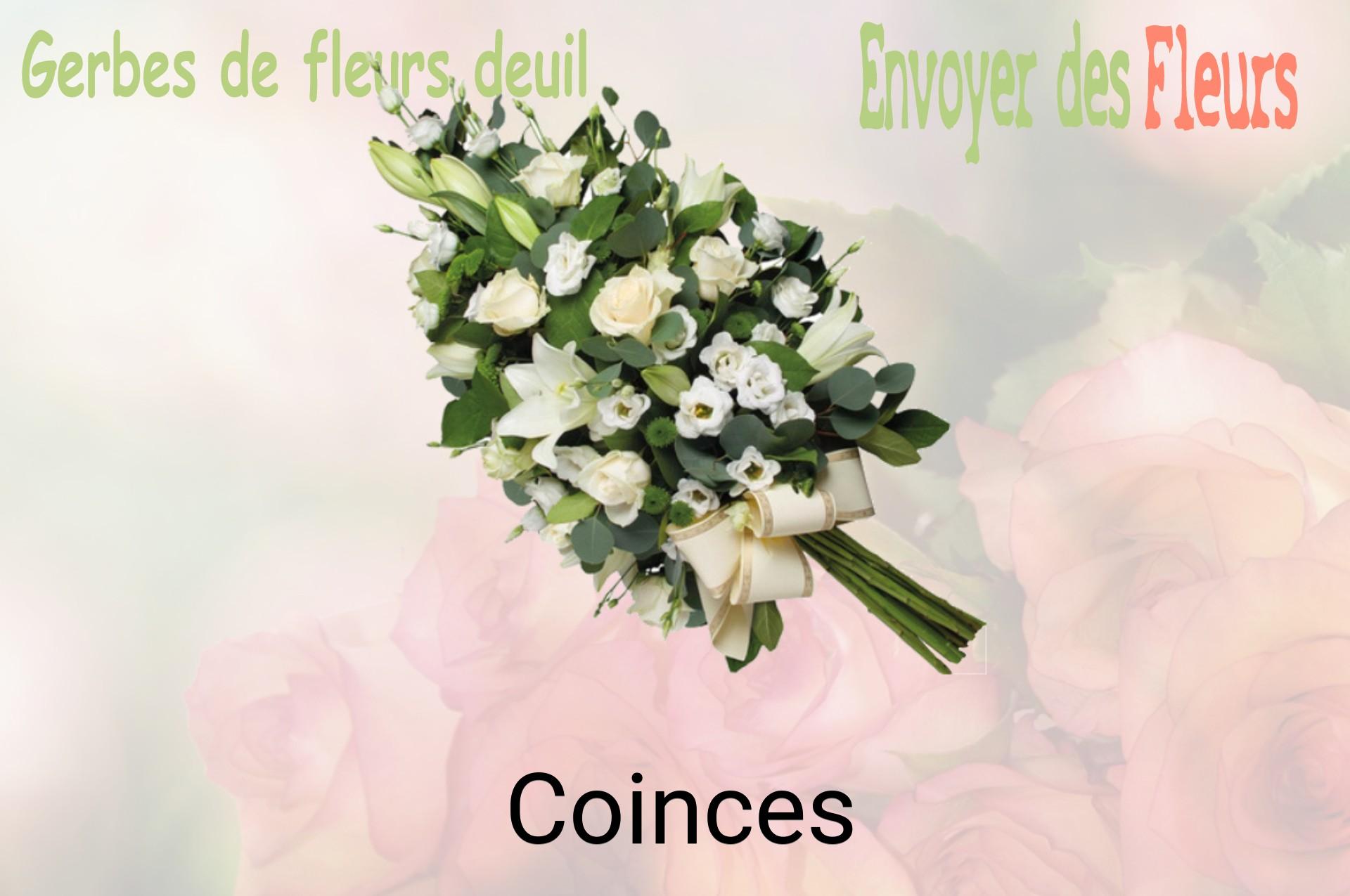 Gerbe de fleurs de deuil livrée à Coinces